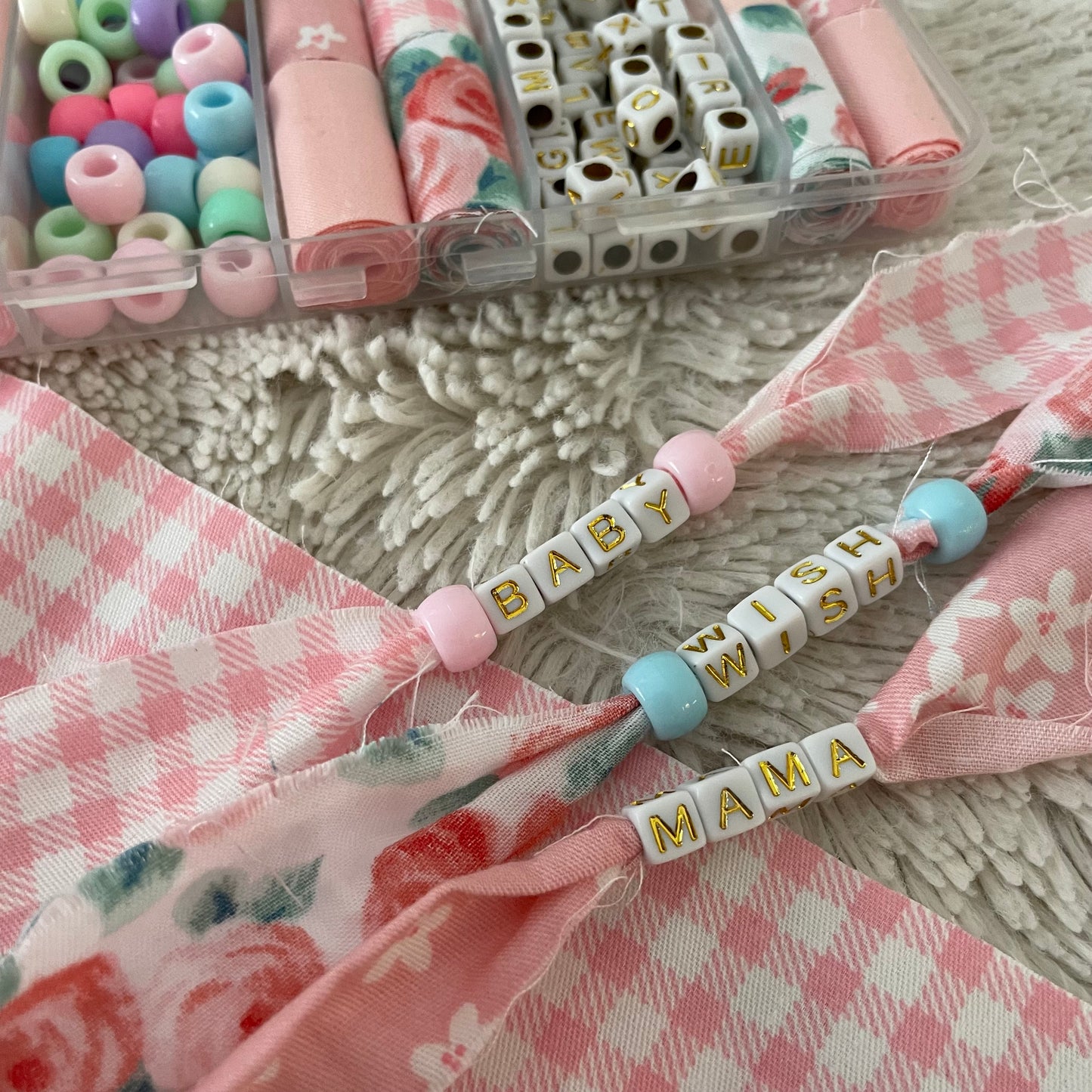 DIY Kit - Custom Letter Ribbon Bracelets