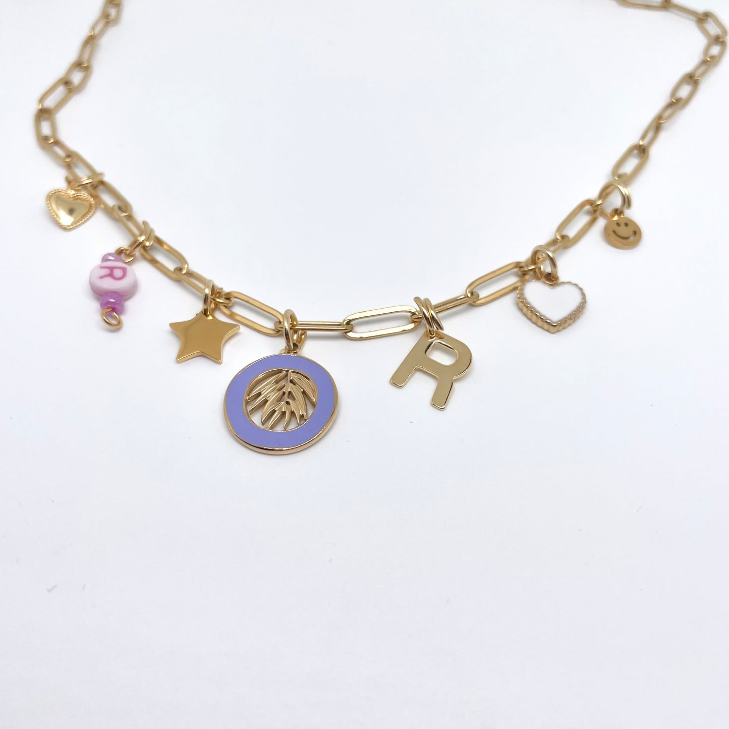 Purple Heart Charm Necklace