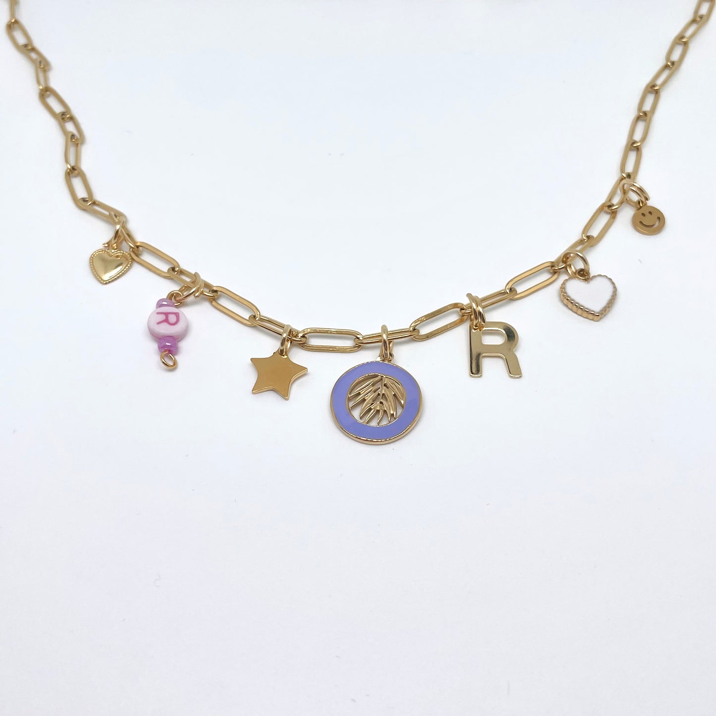 Purple Heart Charm Necklace