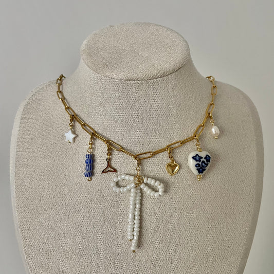 Coastal Blue Charm Necklace