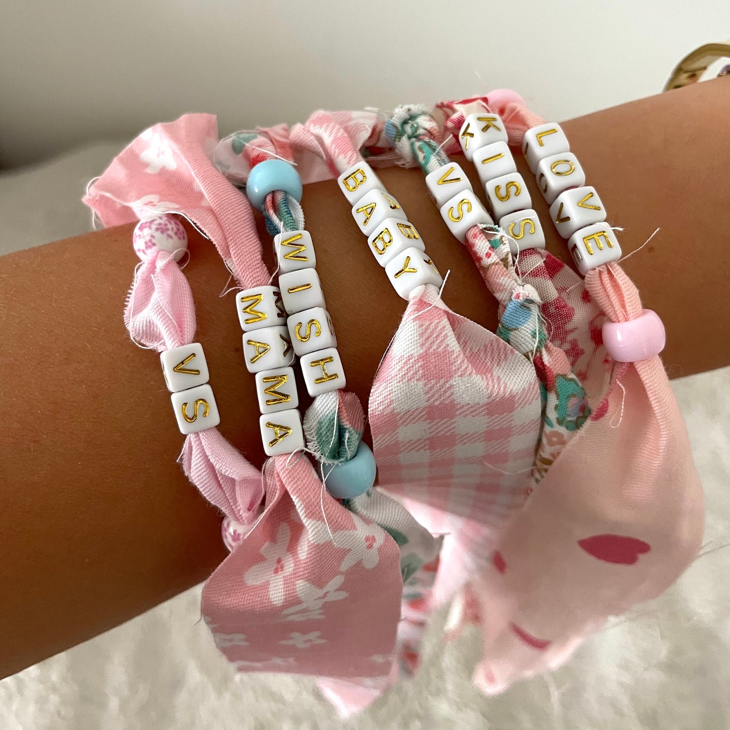 DIY Kit - Custom Letter Ribbon Bracelets